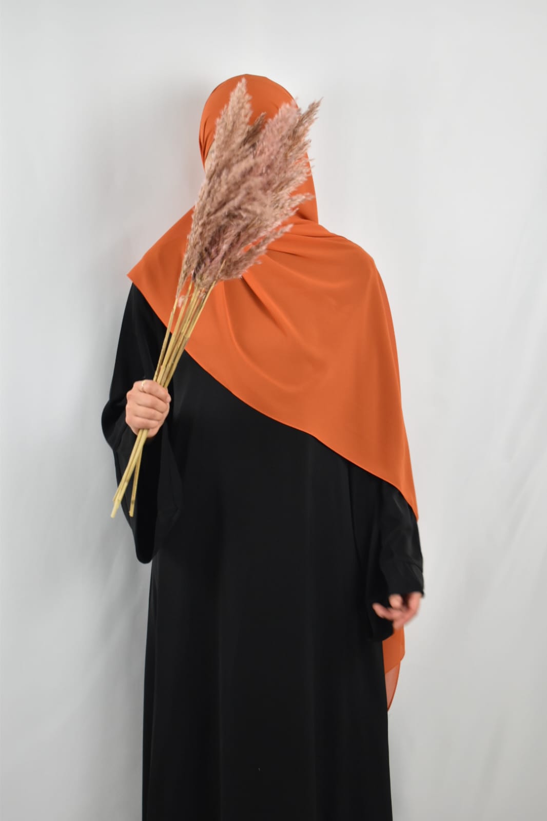 Hijab Mousseline Rouge Orangé