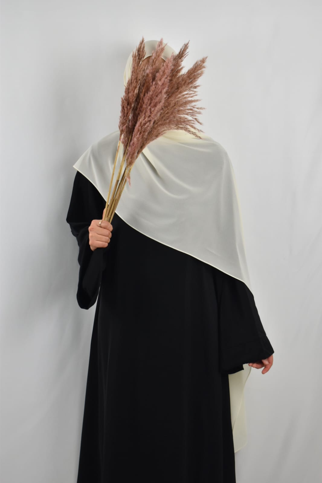 Hijab Mousseline Blanc cassé