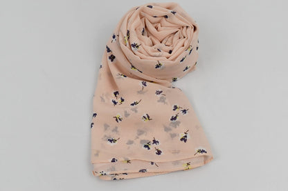 Hijab Imprimé Floral Pêche