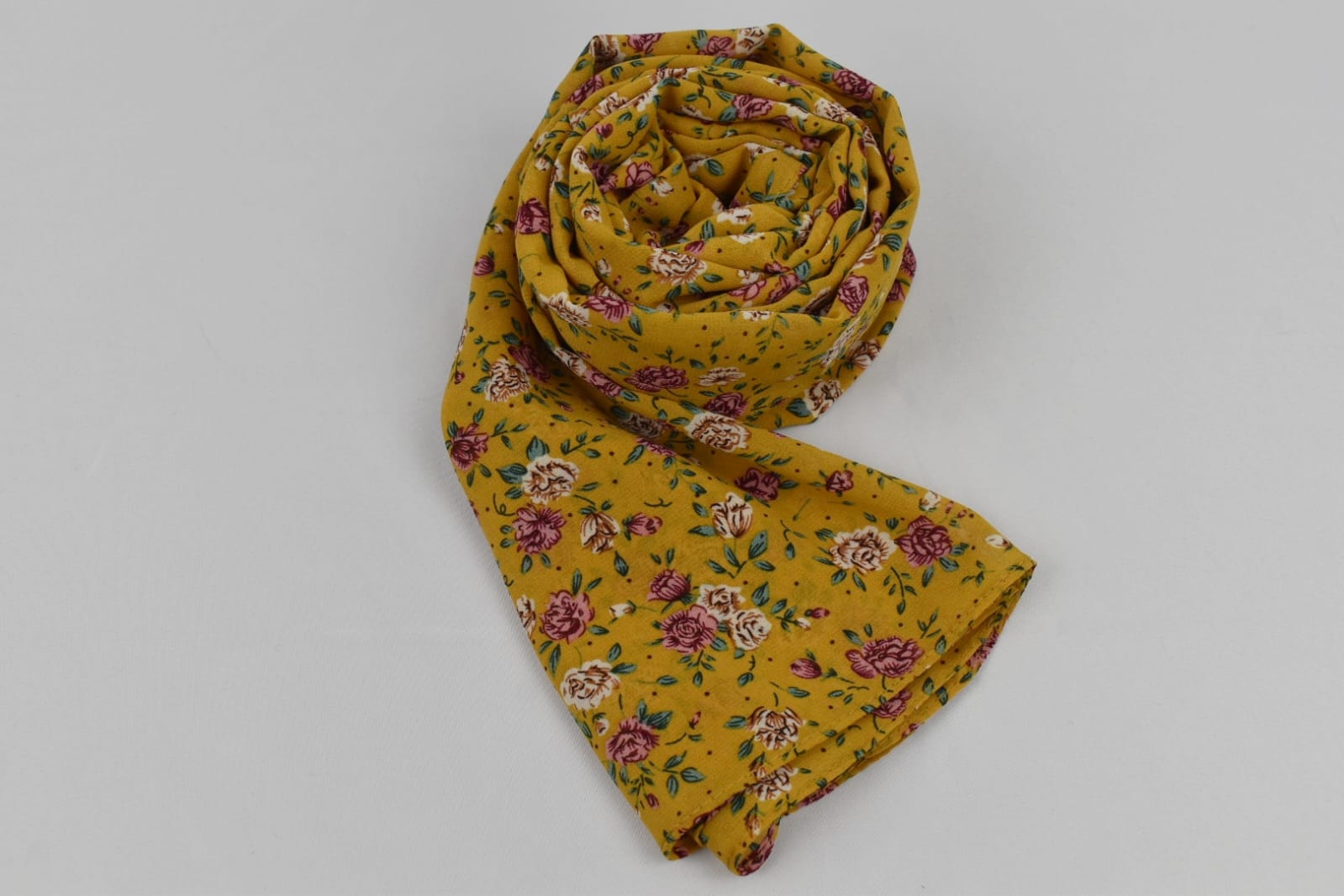 Hijab Imprimé Floral Jaune